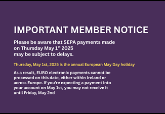 SEPA Payment Delays May 1st 2025
